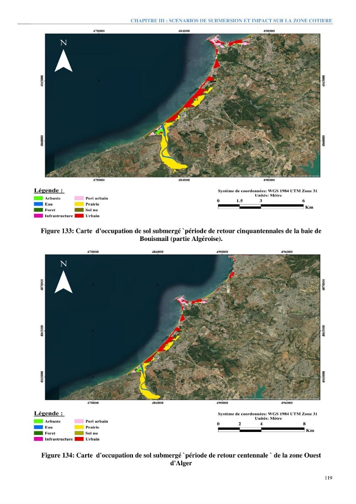 Etude et estimation des terres à risque par la submersion marine dans la région Ouest d’Alger: