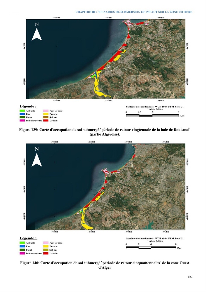 Etude et estimation des terres à risque par la submersion marine dans la région Ouest d’Alger: