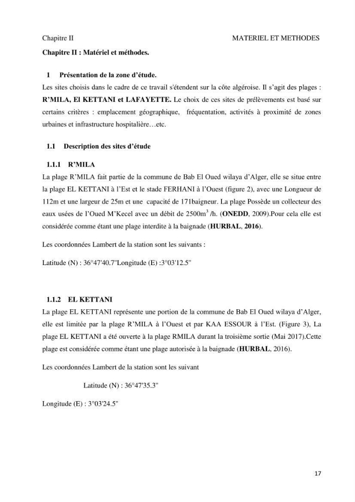 Suivi de la qualité microbiologique et physicochimique des eaux de baignade.