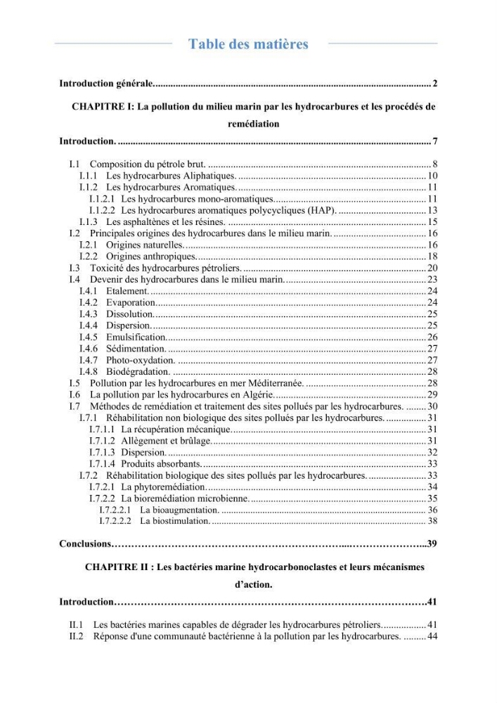 Isolement et caractérisation des bactéries marines dégradant les différentes fractions du pétrole