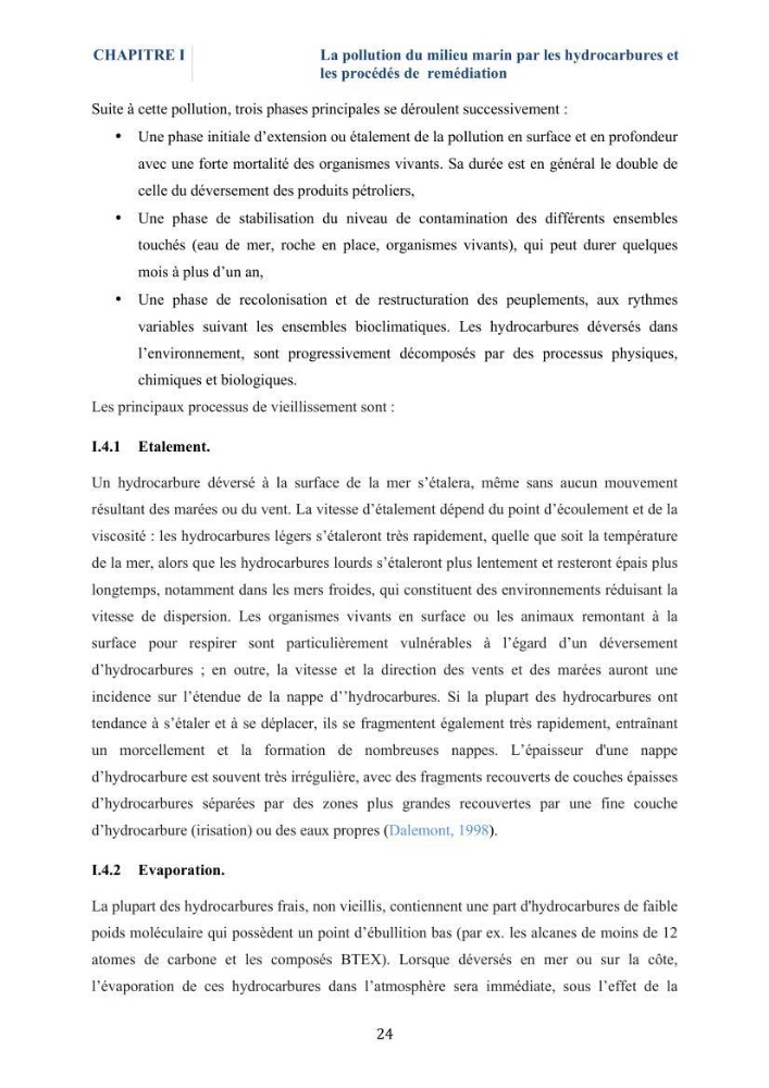 Isolement et caractérisation des bactéries marines dégradant les différentes fractions du pétrole