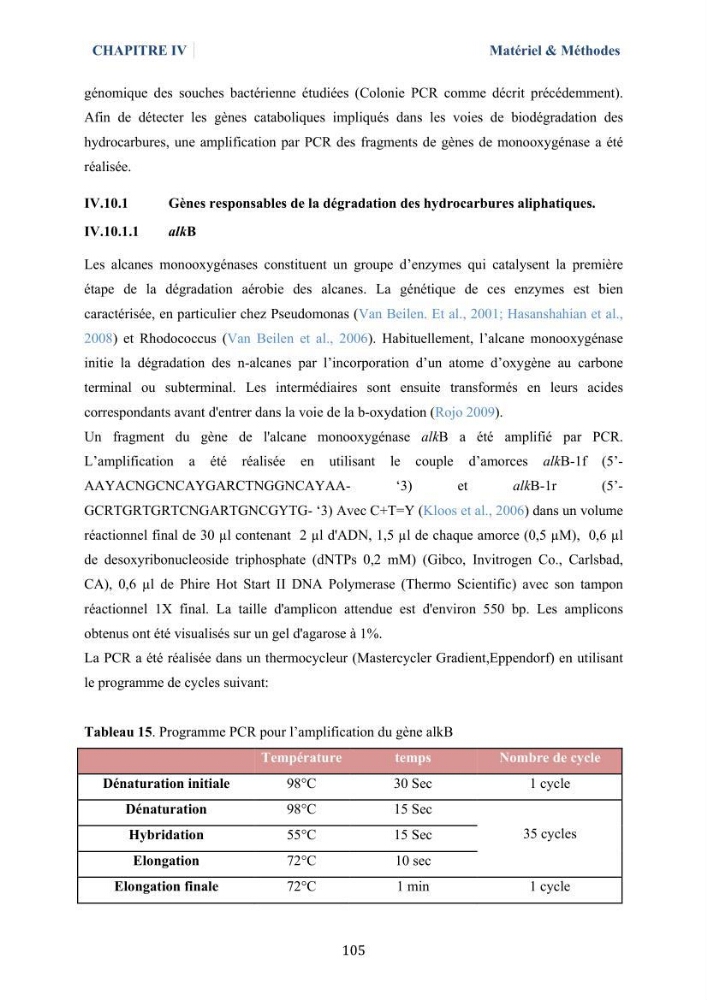 Isolement et caractérisation des bactéries marines dégradant les différentes fractions du pétrole