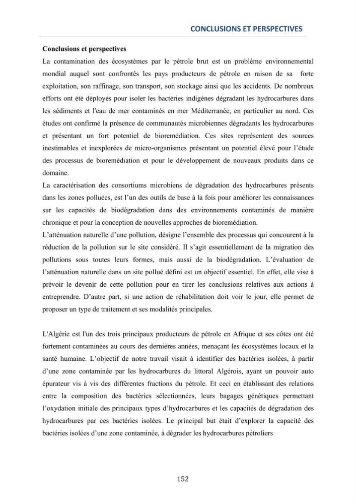Isolement et caractérisation des bactéries marines dégradant les différentes fractions du pétrole