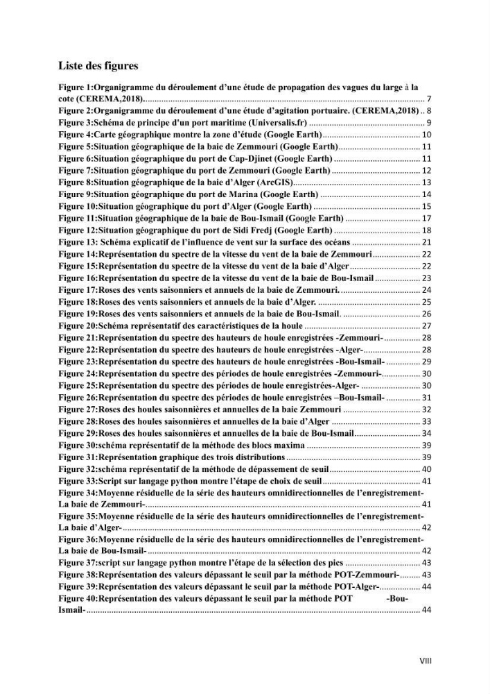 Modélisation de l\'impact des évènements océanologiques extrêmes sur le comportement et l\'agitation des zonzs portuaires du littoral centre Algérien