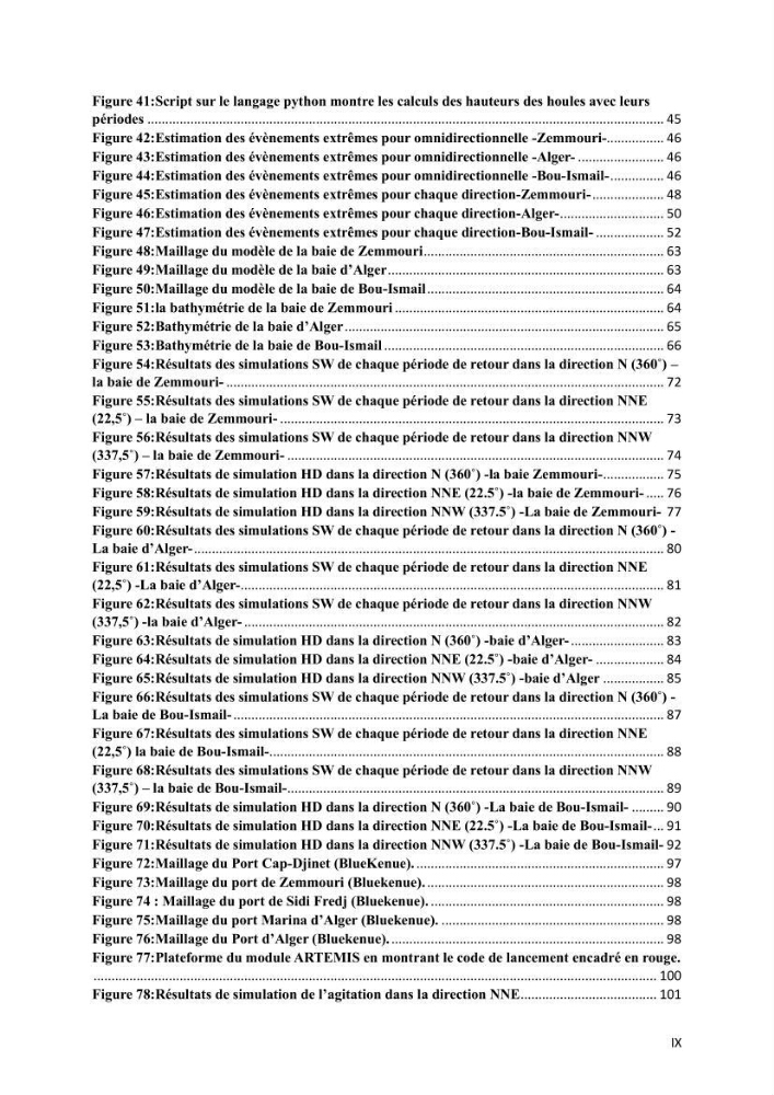 Modélisation de l\'impact des évènements océanologiques extrêmes sur le comportement et l\'agitation des zonzs portuaires du littoral centre Algérien