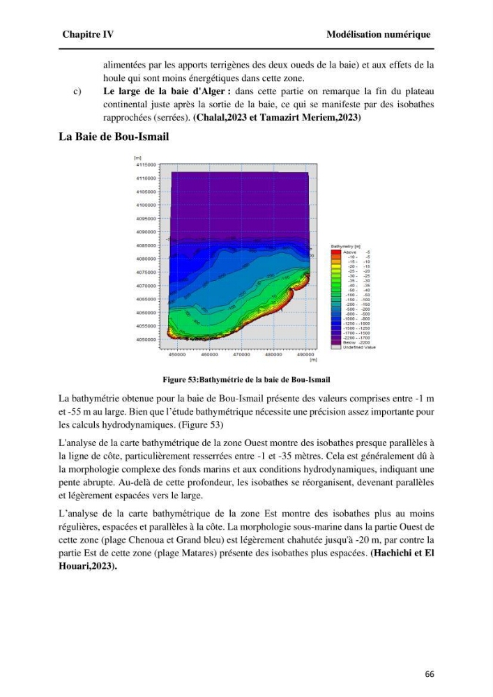 Modélisation de l\'impact des évènements océanologiques extrêmes sur le comportement et l\'agitation des zonzs portuaires du littoral centre Algérien