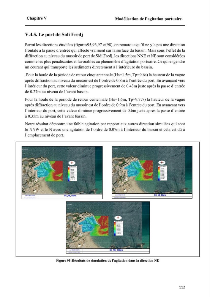 Modélisation de l\'impact des évènements océanologiques extrêmes sur le comportement et l\'agitation des zonzs portuaires du littoral centre Algérien
