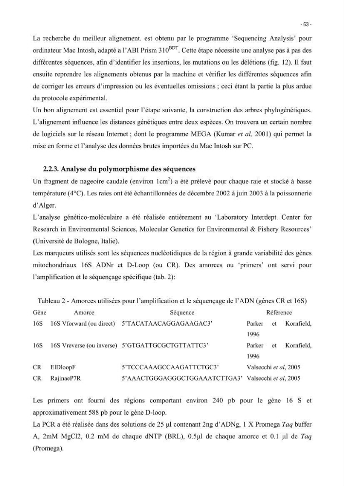 Les Sélaciens de la côte algérienne, biosystématique des requins et les raies