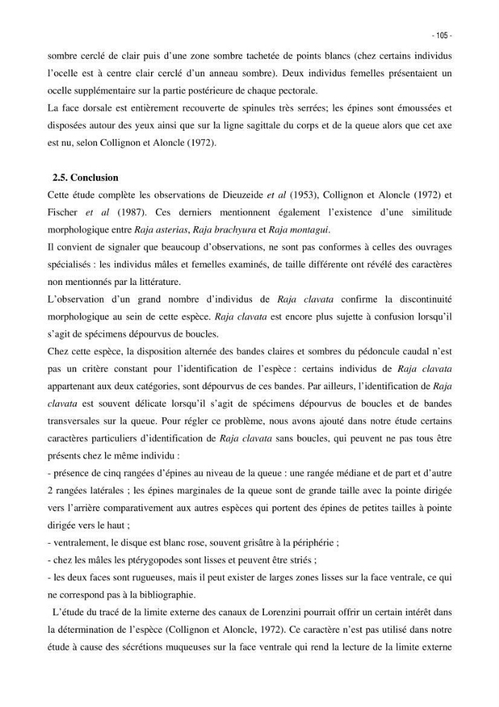 Les Sélaciens de la côte algérienne, biosystématique des requins et les raies