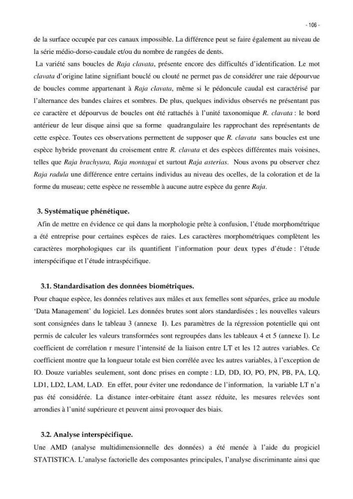 Les Sélaciens de la côte algérienne, biosystématique des requins et les raies