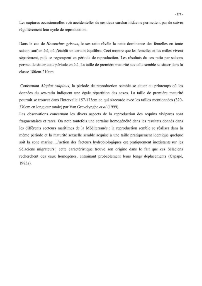 Les Sélaciens de la côte algérienne, biosystématique des requins et les raies