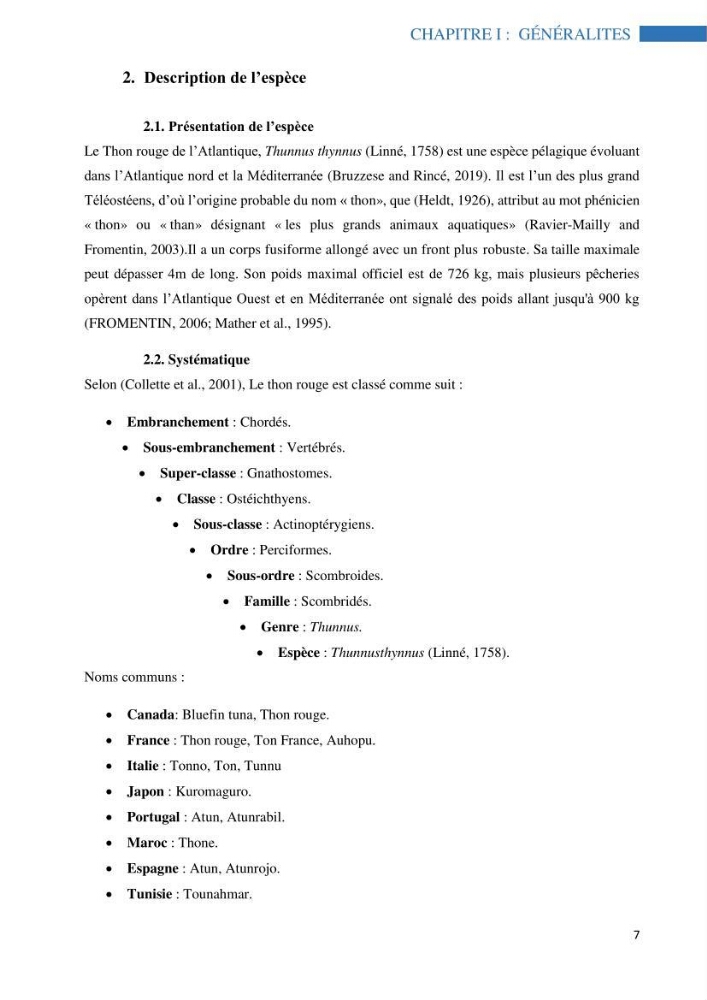 Analyse spatiale de la distribution du thon rouge Thunnus thynnus (Linnaeus, 1758) en interaction avec les facteurs environnementaux à l’aide de système d’information géographique (SIG) dans le bassin Algérien