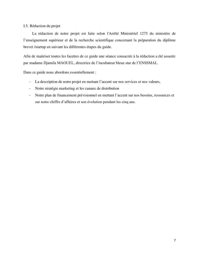 Projet d\'un cabinet spécialisé en audit. conseil et expertisme pour promouvoir une aquaculture durable et de qualité