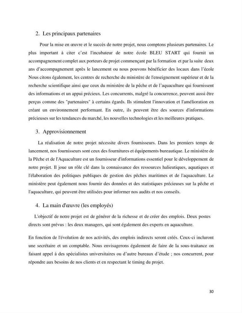 Projet d\'un cabinet spécialisé en audit. conseil et expertisme pour promouvoir une aquaculture durable et de qualité