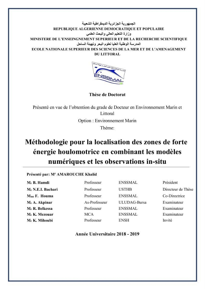 Méthodologie pour la localisation des zones de forte énergie houlomotrice en combinant les modèles numériques et les observations in-situ