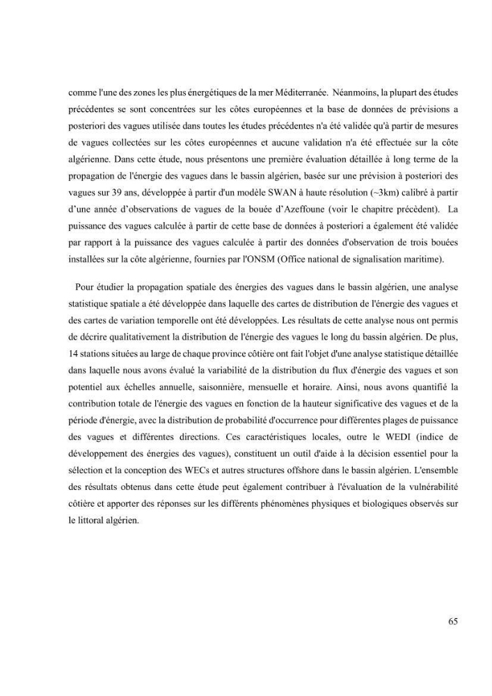 Méthodologie pour la localisation des zones de forte énergie houlomotrice en combinant les modèles numériques et les observations in-situ