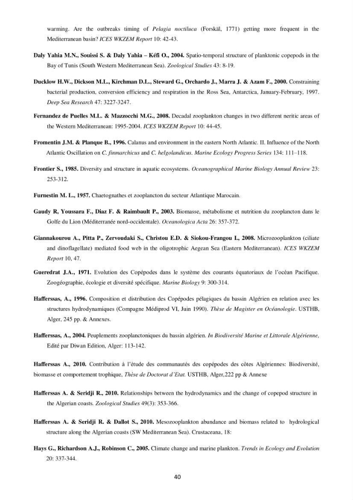 Contribution à l\'étude des peuplements macrozooplanctoniques de la côte Algérienne (secteur occidental et central) entre 1° W et 3° E