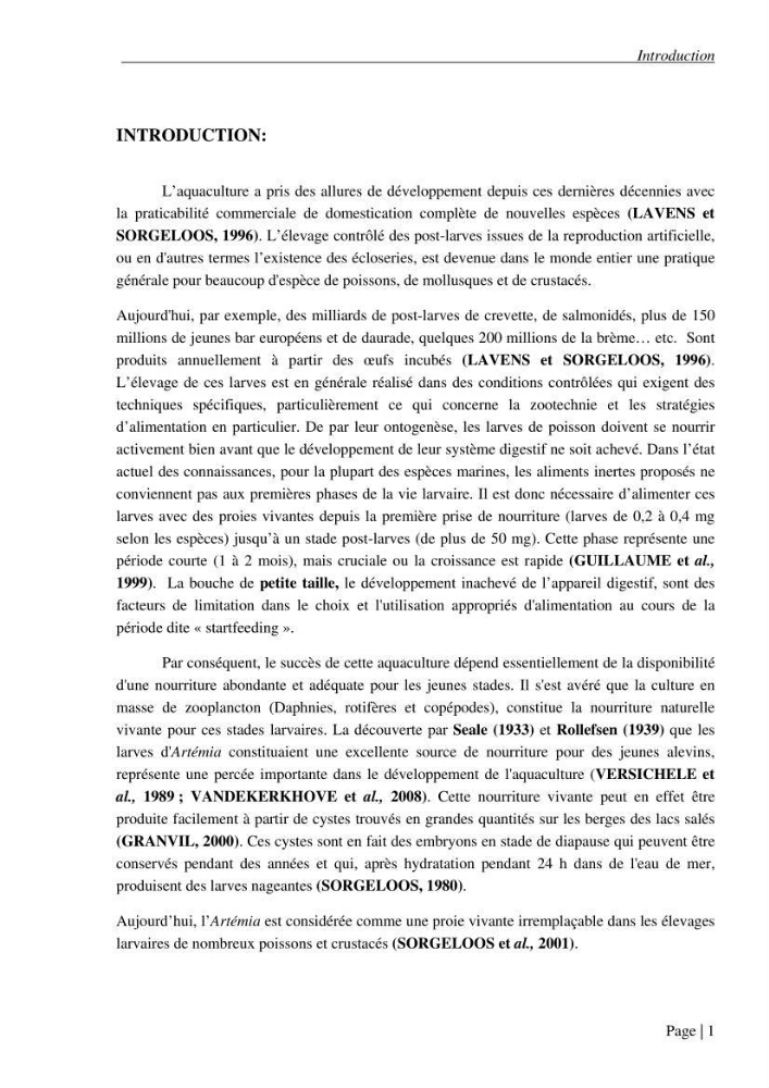 Etude biométrique de l\'Artémia (Artemia Salina) du Chott Marouane (wilaya d\'El Oued) et possibilités d\'exploitation des cystes