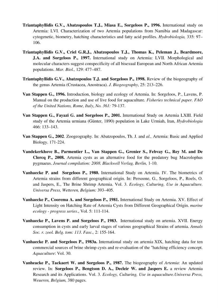 Etude biométrique de l\'Artémia (Artemia Salina) du Chott Marouane (wilaya d\'El Oued) et possibilités d\'exploitation des cystes