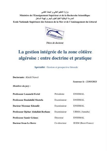 La gestion intégrée de la zone côtière algéroise La gestion intégrée de la zone côtière algéroise