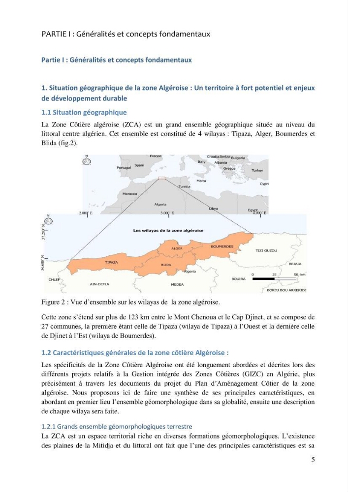 La gestion intégrée de la zone côtière algéroise