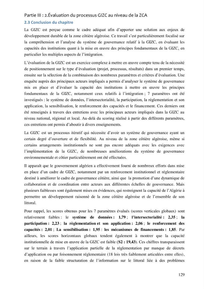 La gestion intégrée de la zone côtière algéroise