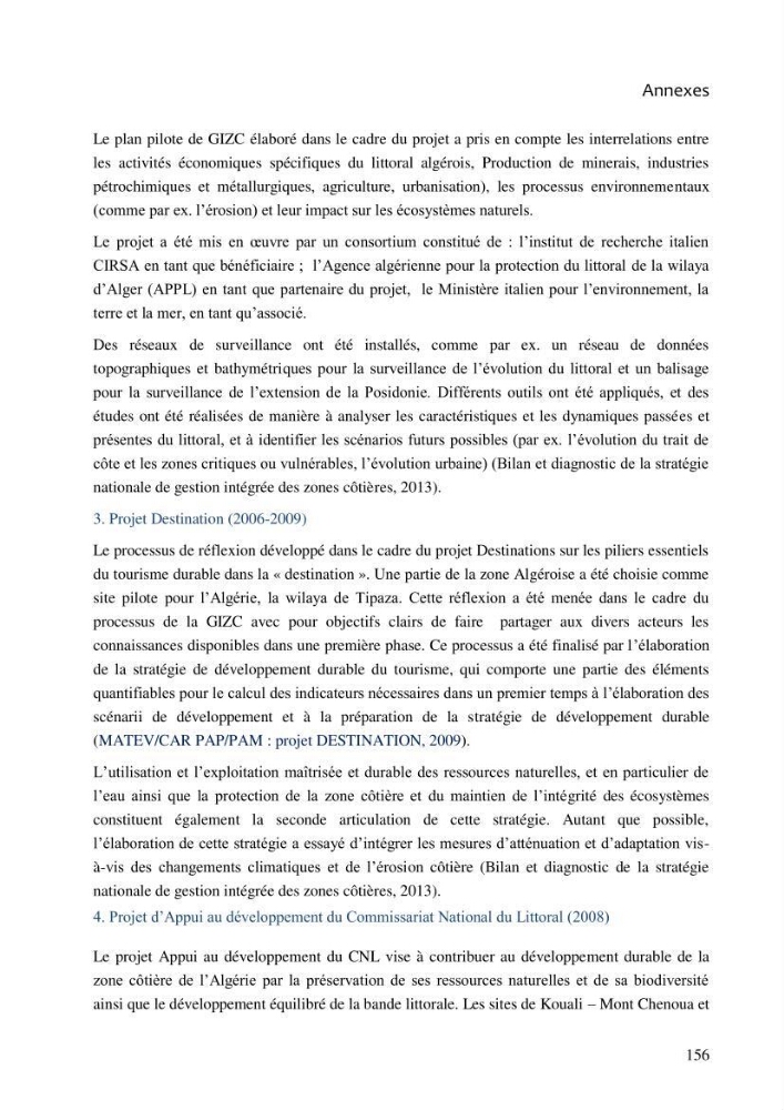 La gestion intégrée de la zone côtière algéroise