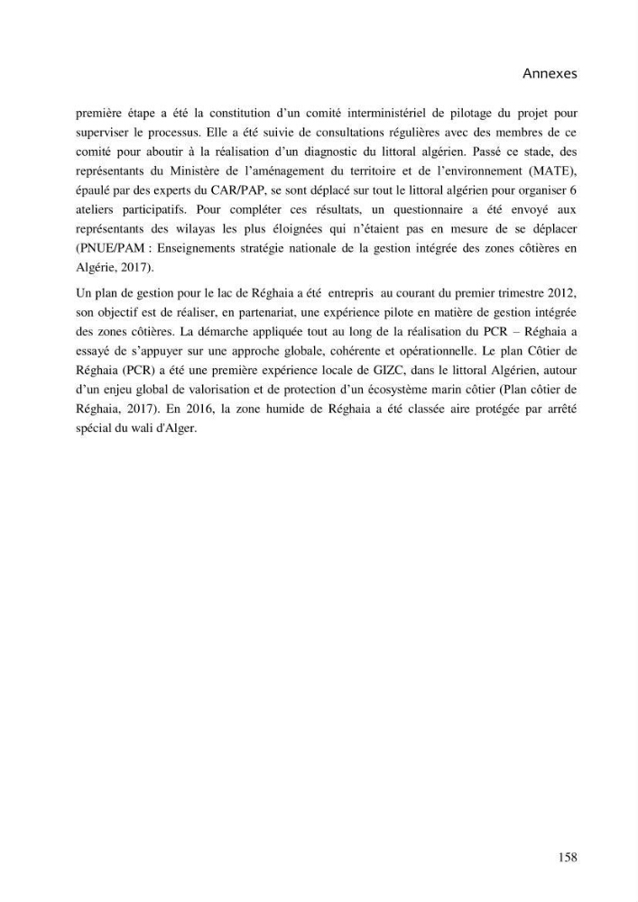 La gestion intégrée de la zone côtière algéroise