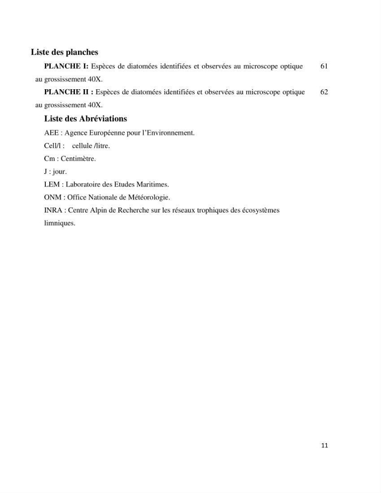 Dynamique et diversité du phytoplancton de la côte Algérienne