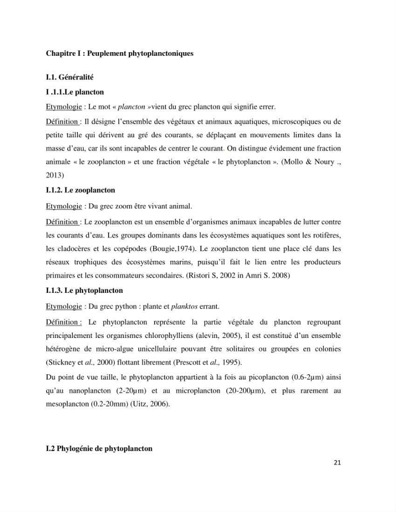 Dynamique et diversité du phytoplancton de la côte Algérienne