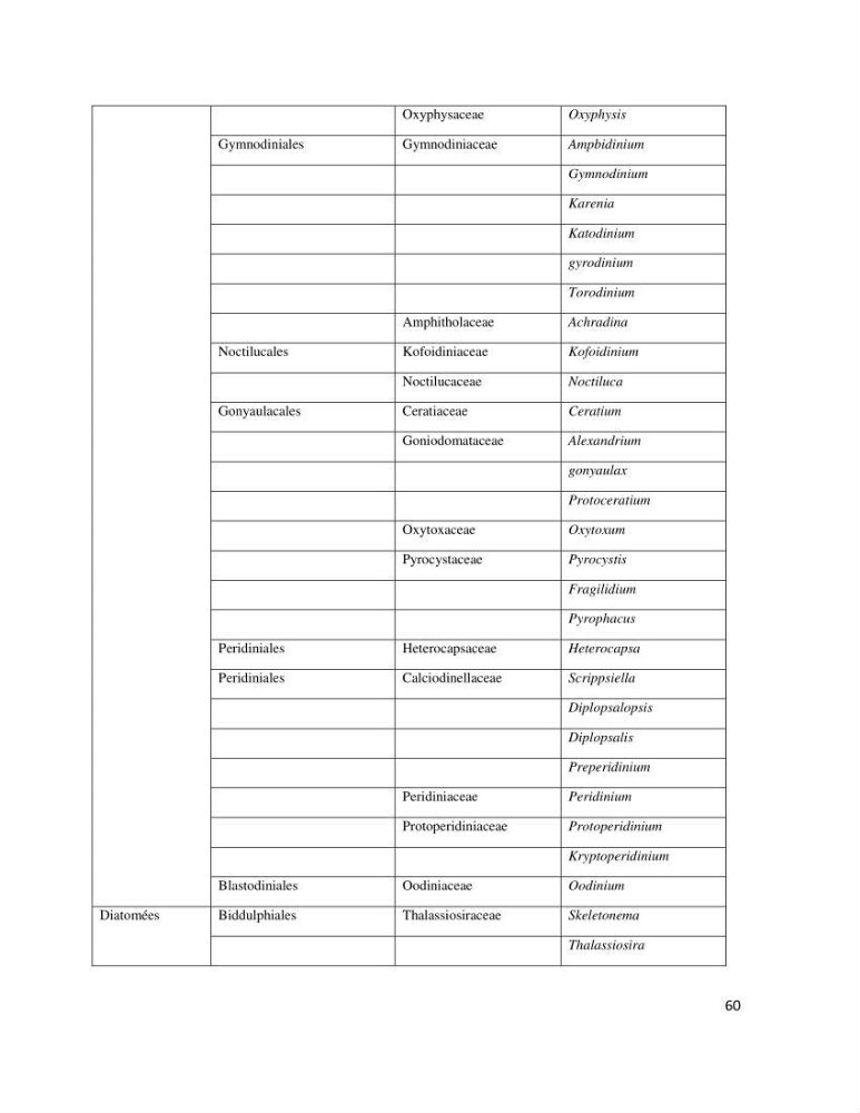 Dynamique et diversité du phytoplancton de la côte Algérienne