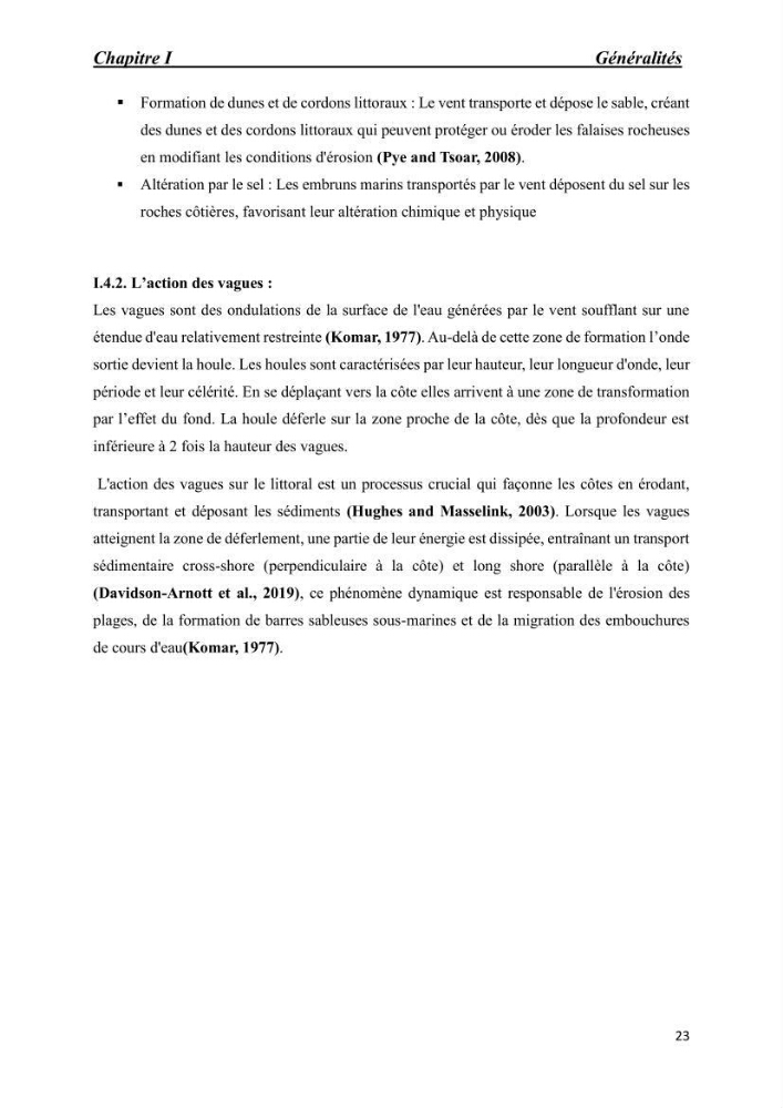 Comportement des formations géologiques de la zone côtière d\'El Marsa ( Alger) vis-a vis l\'érosion marine