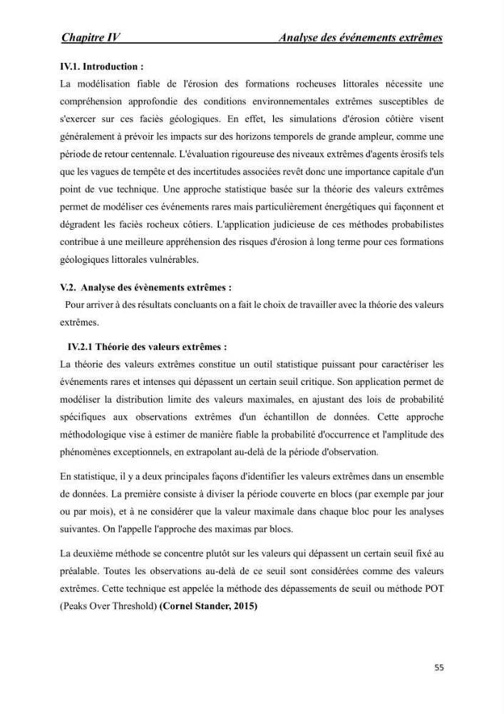 Comportement des formations géologiques de la zone côtière d\'El Marsa ( Alger) vis-a vis l\'érosion marine