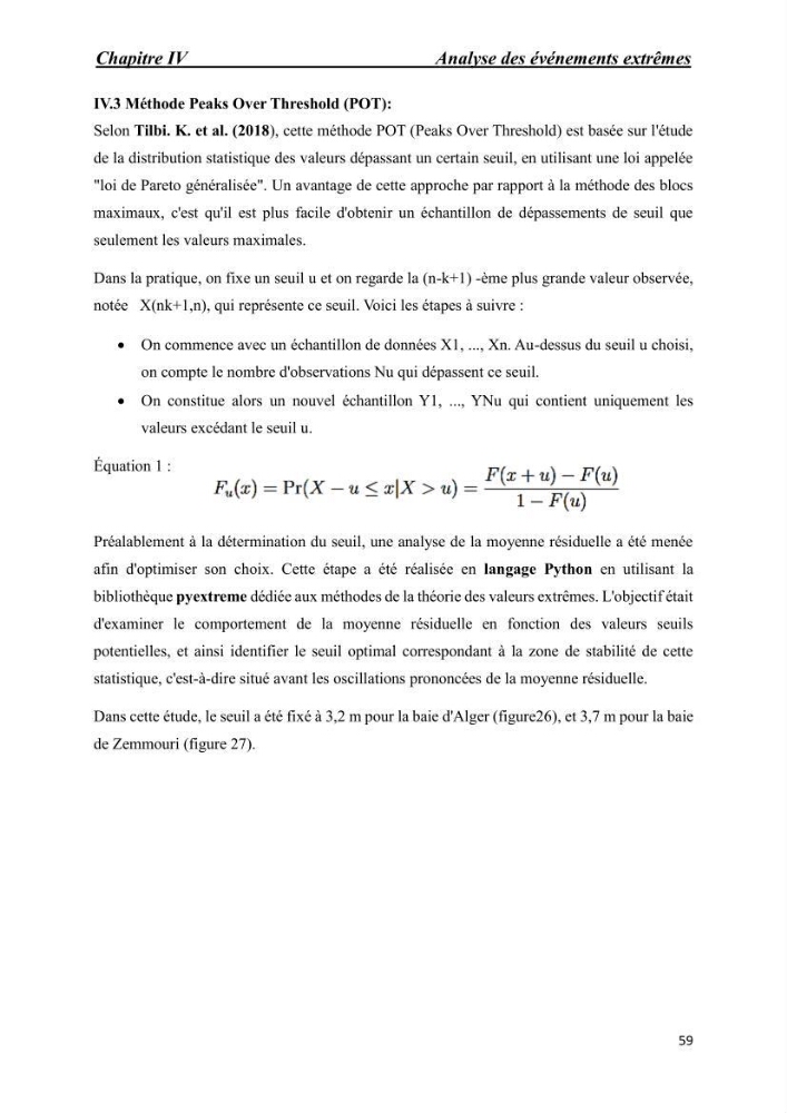 Comportement des formations géologiques de la zone côtière d\'El Marsa ( Alger) vis-a vis l\'érosion marine
