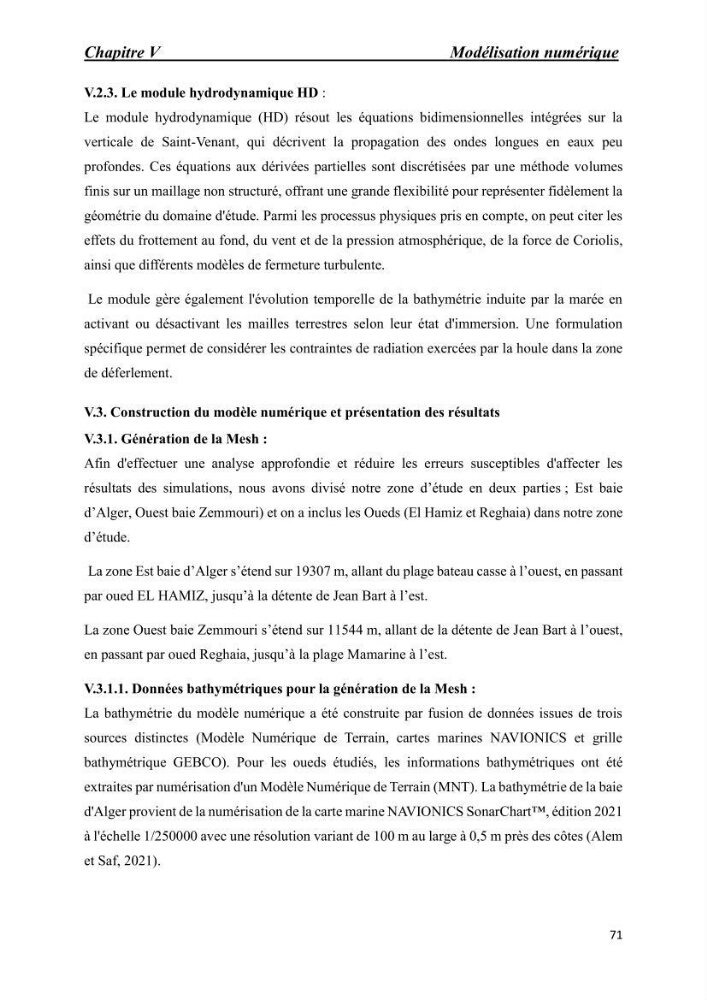 Comportement des formations géologiques de la zone côtière d\'El Marsa ( Alger) vis-a vis l\'érosion marine