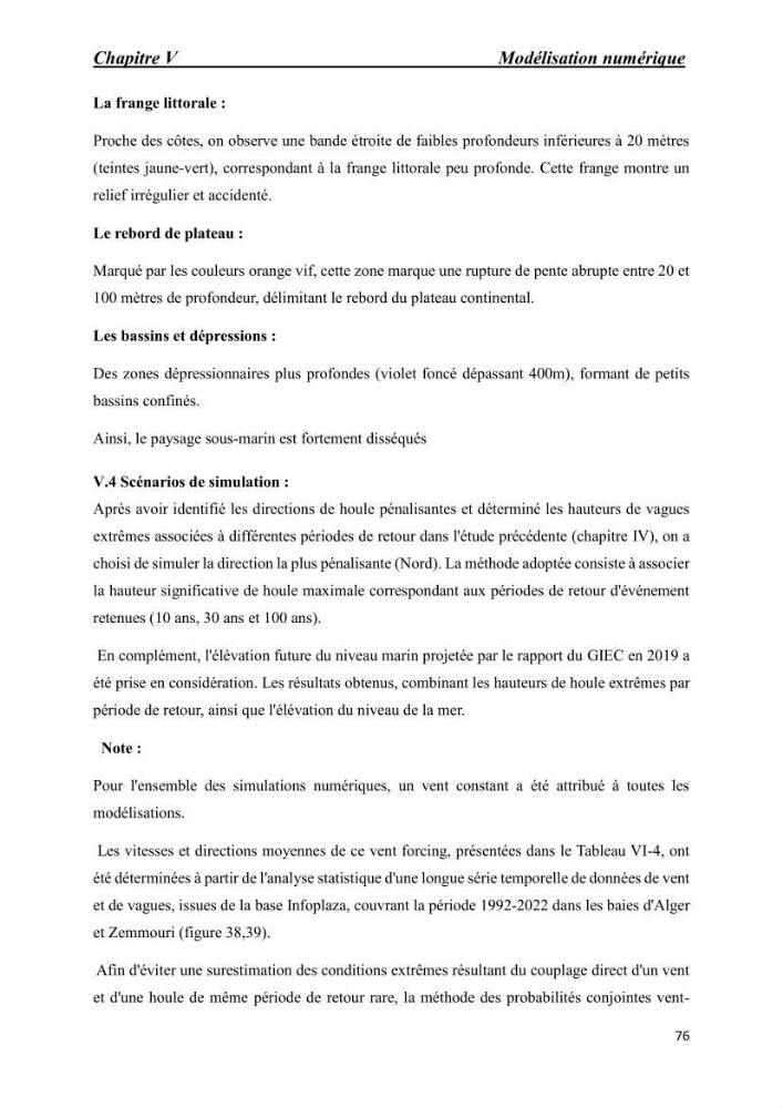 Comportement des formations géologiques de la zone côtière d\'El Marsa ( Alger) vis-a vis l\'érosion marine