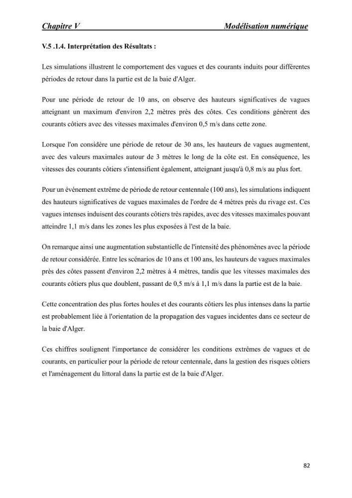 Comportement des formations géologiques de la zone côtière d\'El Marsa ( Alger) vis-a vis l\'érosion marine