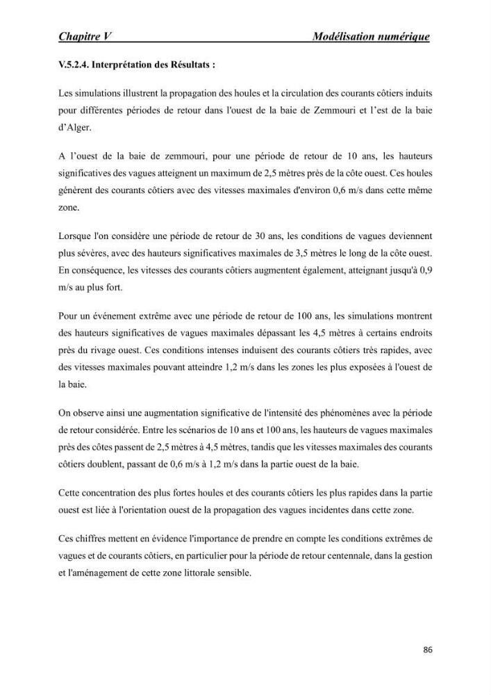 Comportement des formations géologiques de la zone côtière d\'El Marsa ( Alger) vis-a vis l\'érosion marine