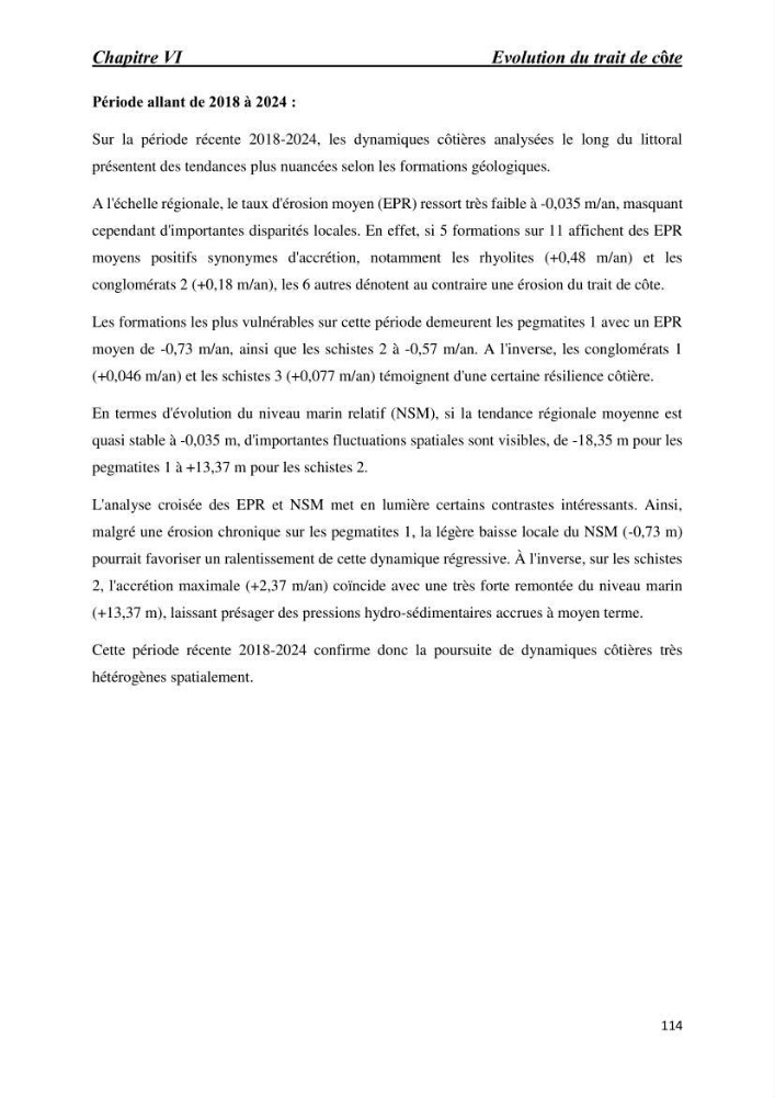 Comportement des formations géologiques de la zone côtière d\'El Marsa ( Alger) vis-a vis l\'érosion marine