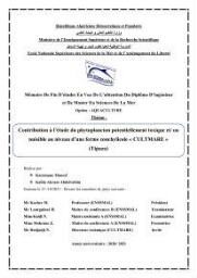 Contribution à l’étude du phytoplancton potentiellement toxique et/ ou nuisible au niveau d’une ferme conchylicole « CULTMARE » (Tipaza):