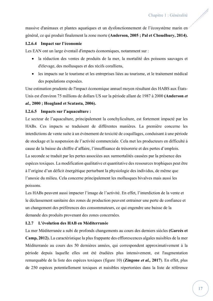 Contribution à l’étude du phytoplancton potentiellement toxique et/ ou nuisible au niveau d’une ferme conchylicole « CULTMARE » (Tipaza):