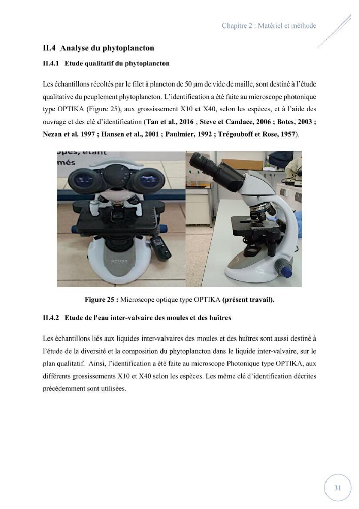 Contribution à l’étude du phytoplancton potentiellement toxique et/ ou nuisible au niveau d’une ferme conchylicole « CULTMARE » (Tipaza):