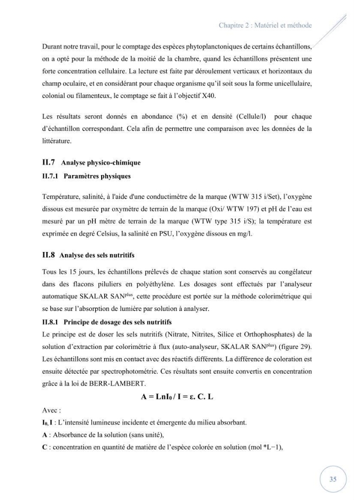 Contribution à l’étude du phytoplancton potentiellement toxique et/ ou nuisible au niveau d’une ferme conchylicole « CULTMARE » (Tipaza):