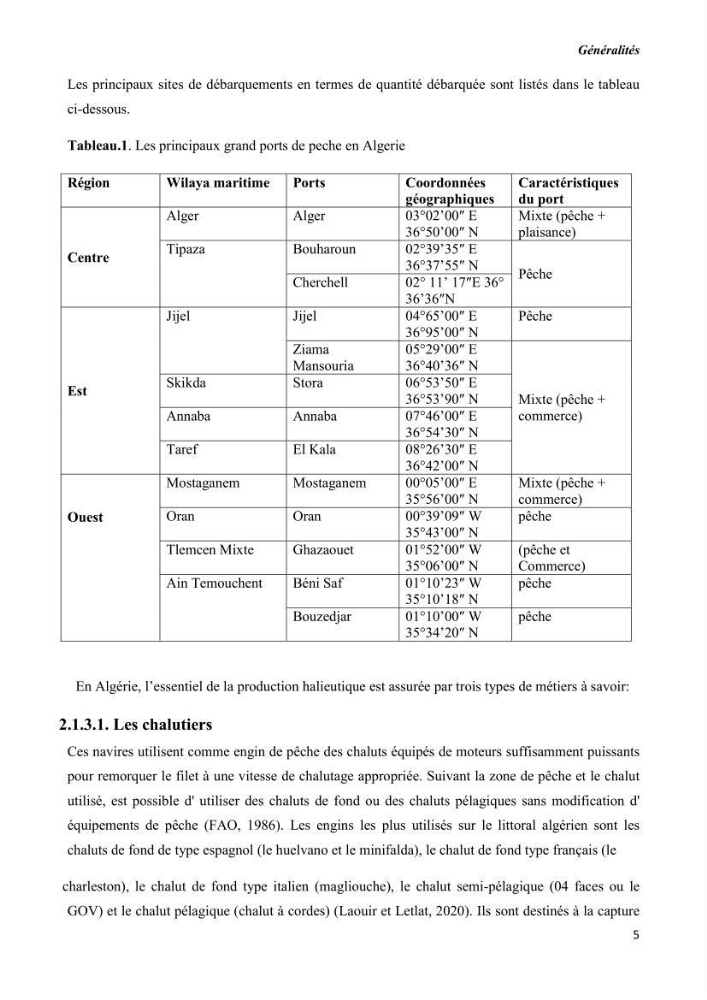 Estimation de la production primaire nécessaire pour soutenir la pêche durable en Algérie