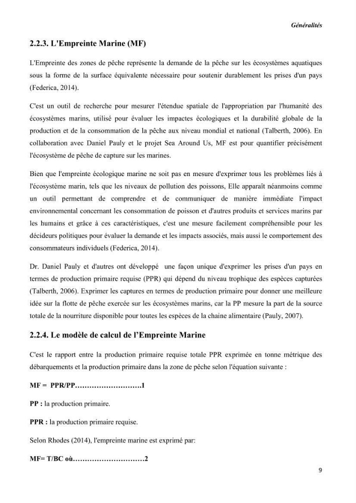 Estimation de la production primaire nécessaire pour soutenir la pêche durable en Algérie