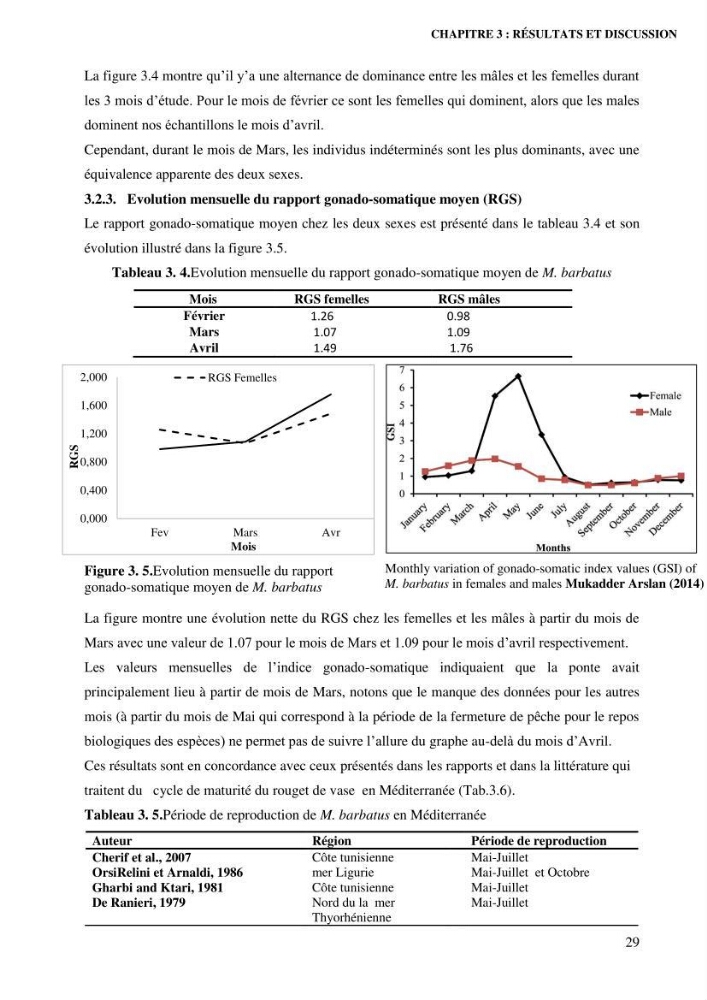 Contribution à l’étude de la croissance et de l’exploitation de l’espèce « Mullus barbatus» dans la baie de Jijel.: