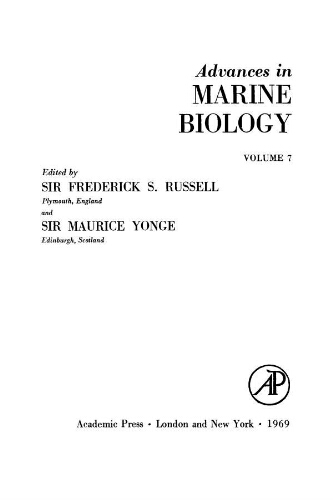 Advances in marine biology : the biology of euphasiids (volume 7) Advances in marine biology : the biology of euphasiids (volume 7)