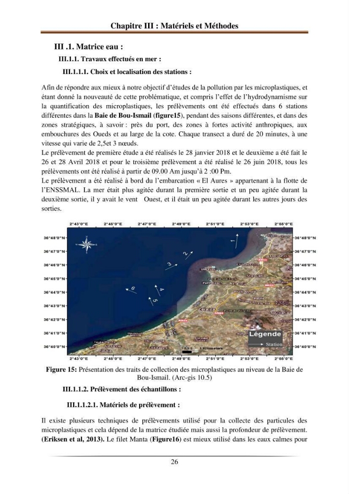 L’effet de l’hydrodynamisme sur la quantification des Microplastiques en mer: