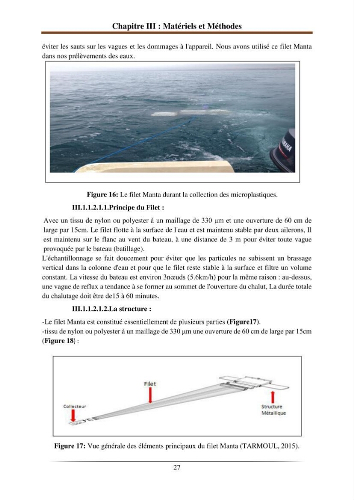 L’effet de l’hydrodynamisme sur la quantification des Microplastiques en mer: