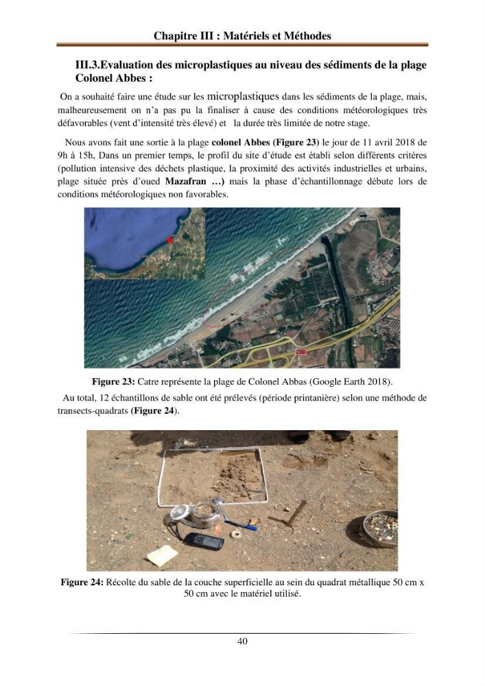 L’effet de l’hydrodynamisme sur la quantification des Microplastiques en mer: